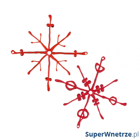 Ozdoba dekoracja świąteczna Koziol FLAKES czerwone 2 szt.