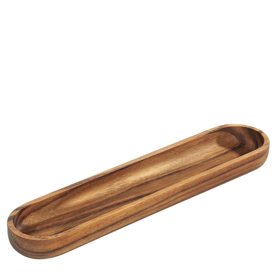 Podłużna misa do serwowania, akacja, 45 x 9,5 x 4 cm