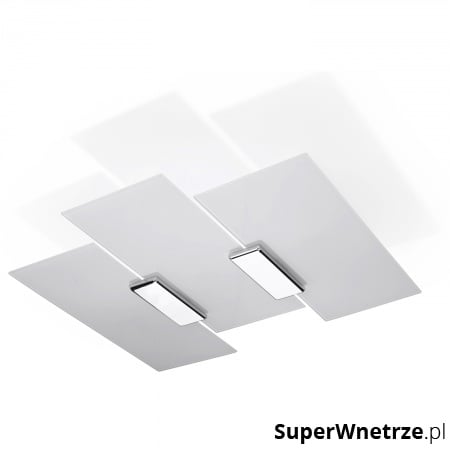 Plafon 42x40cm Sollux Lighting Fabiano biały