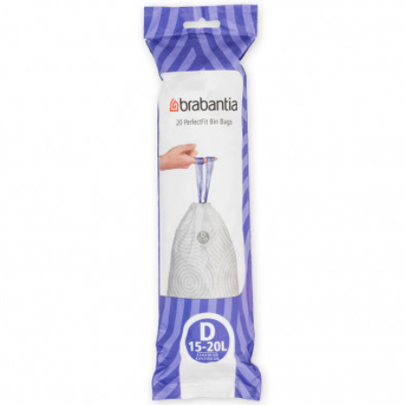 Worki na śmieci 15l 20 szt. Brabantia białe