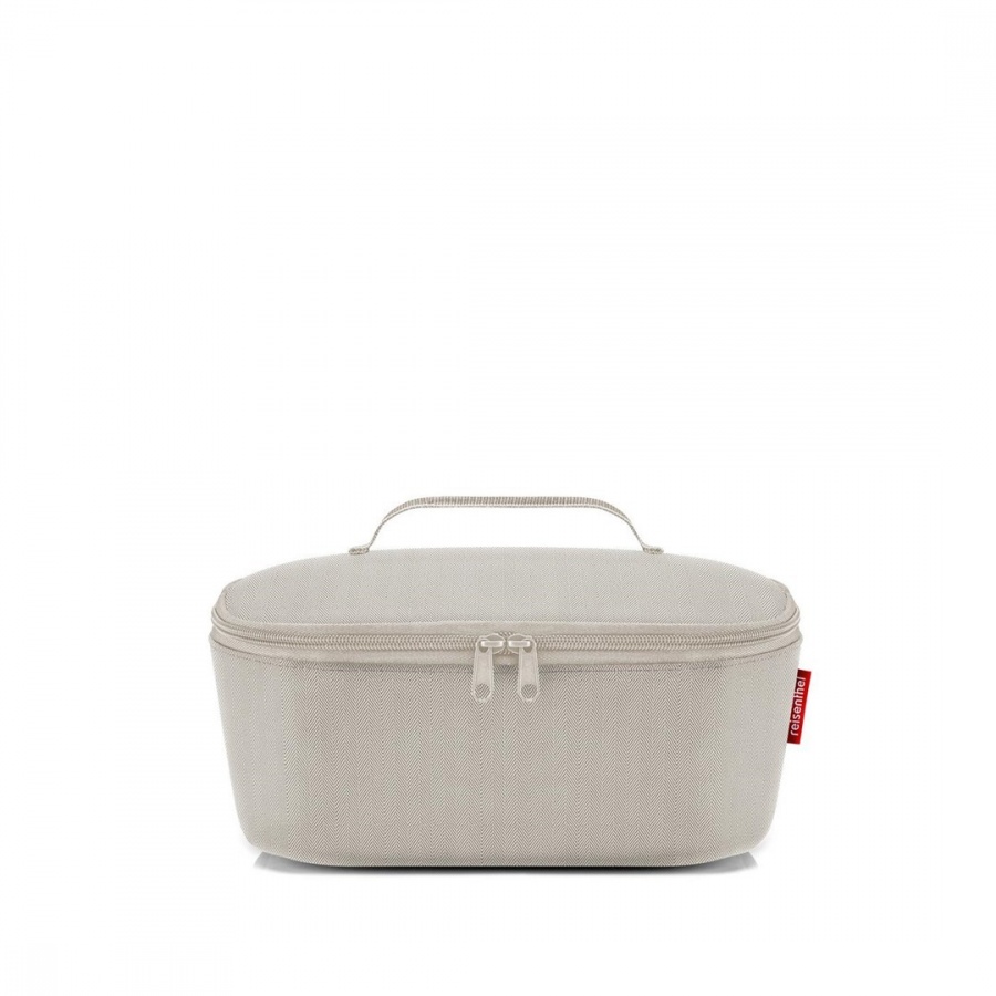Torba coolerbag m pocket, herringbone sand