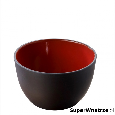 SOLID miska mała 11 cm, czerwono-czarna