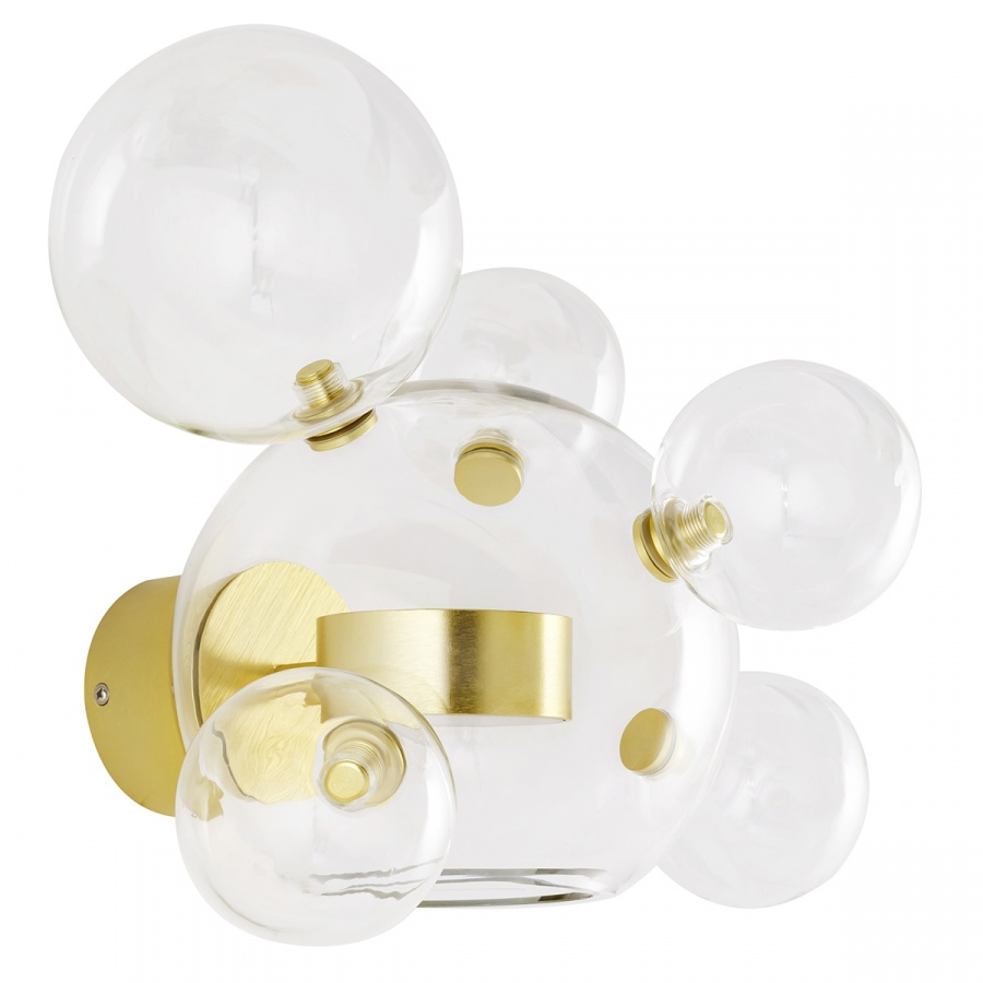 Kinkiet CAPRI WALL 6 złoty - LED, aluminium, szkło