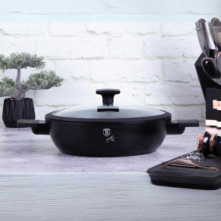 Garnek płytki z pokrywką 28cm Berlinger Haus BH-7090