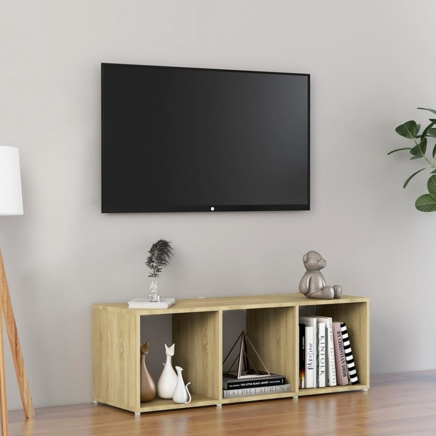 Szafka pod tv, dąb sonoma, 107x35x37 cm, płyta wiórowa