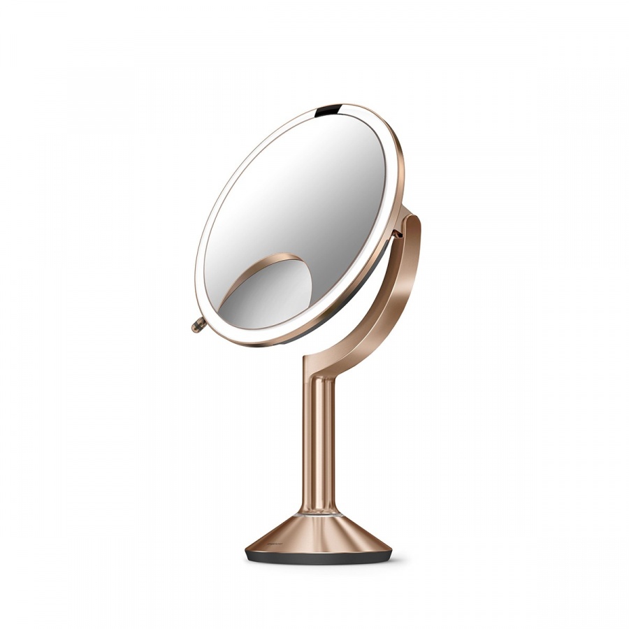 Lustro sensorowe trio - różowe złoto / simplehuman