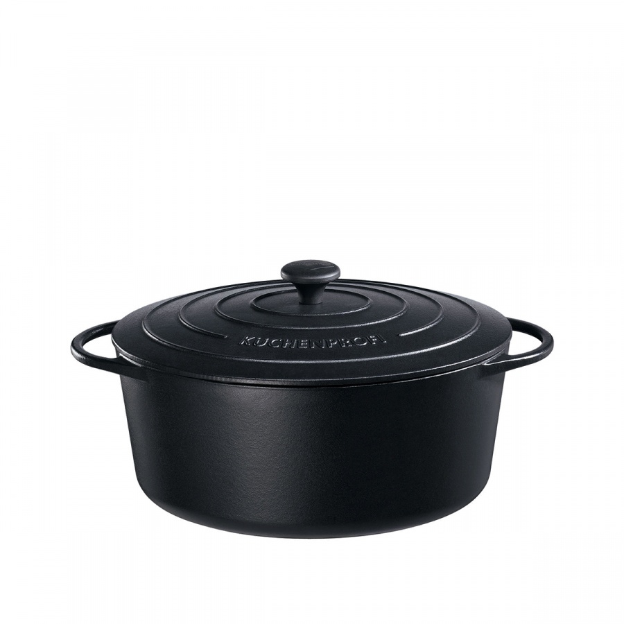 garnek do zapiekania, owalny, 7,0 l, śred. 33 cm, czarny
