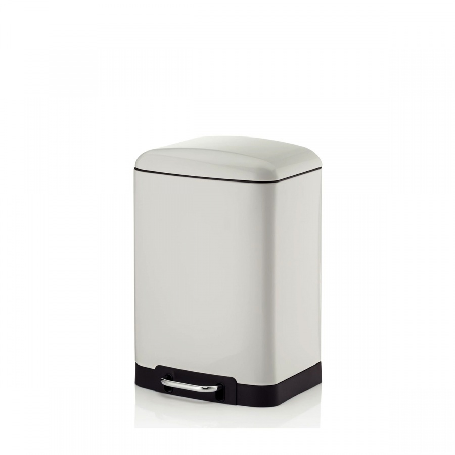 Stalowy kosz na śmieci z pedałem 12 l Kela biały