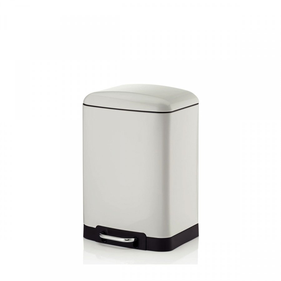 Stalowy kosz na śmieci z pedałem 12 l Kela biały
