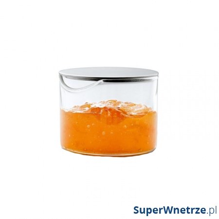 Pojemnik kuchenny szklany z pokrywą metalową Blomus Basic