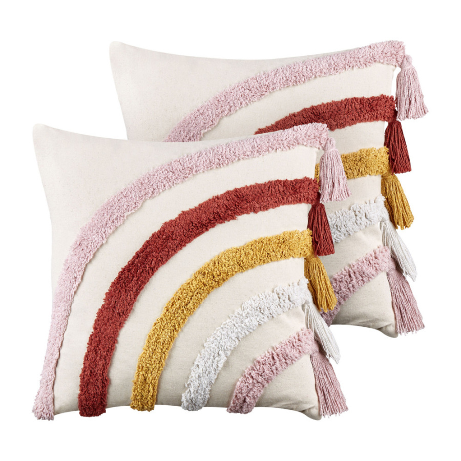 Zestaw 2 poduszek dla dzieci rainstar bawełna 45 x 45 cm kolorowy