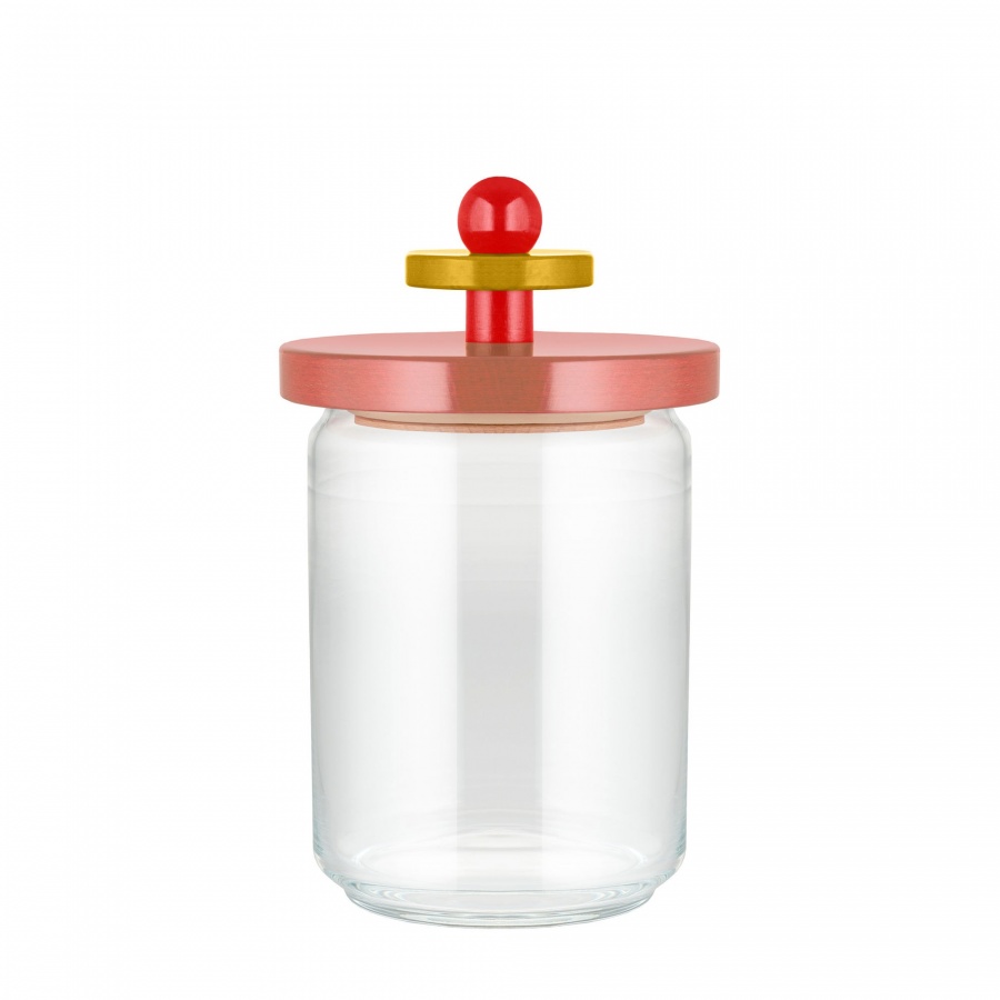 Szklany słoik 1 l- różowy