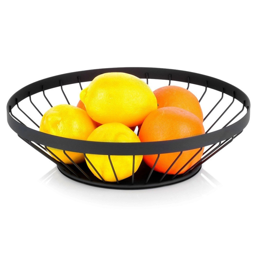 Koszyk na owoce metalowy czarny misty 28 cm