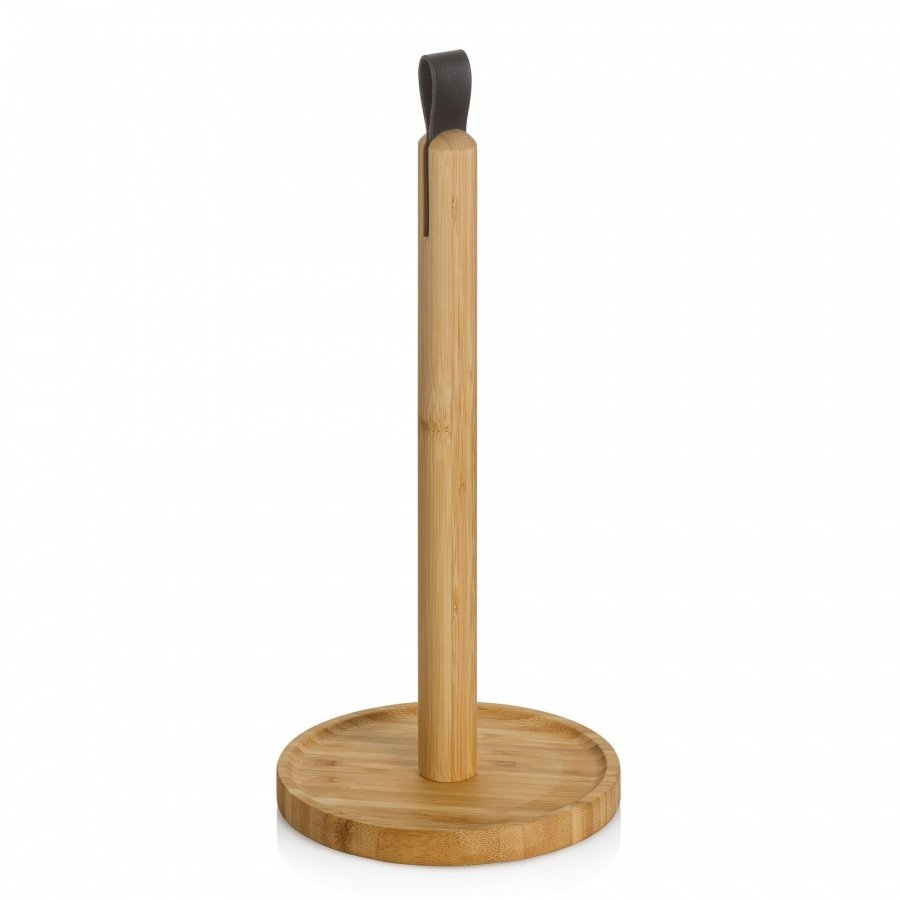 Stojak na ręczniki papierowe, bambus, 14 x 33 cm