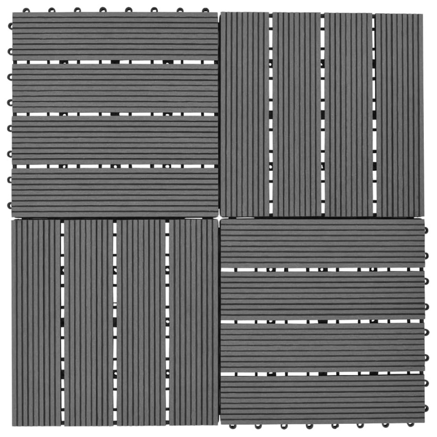 Płytki WPC (30x30cm), szare 1m².