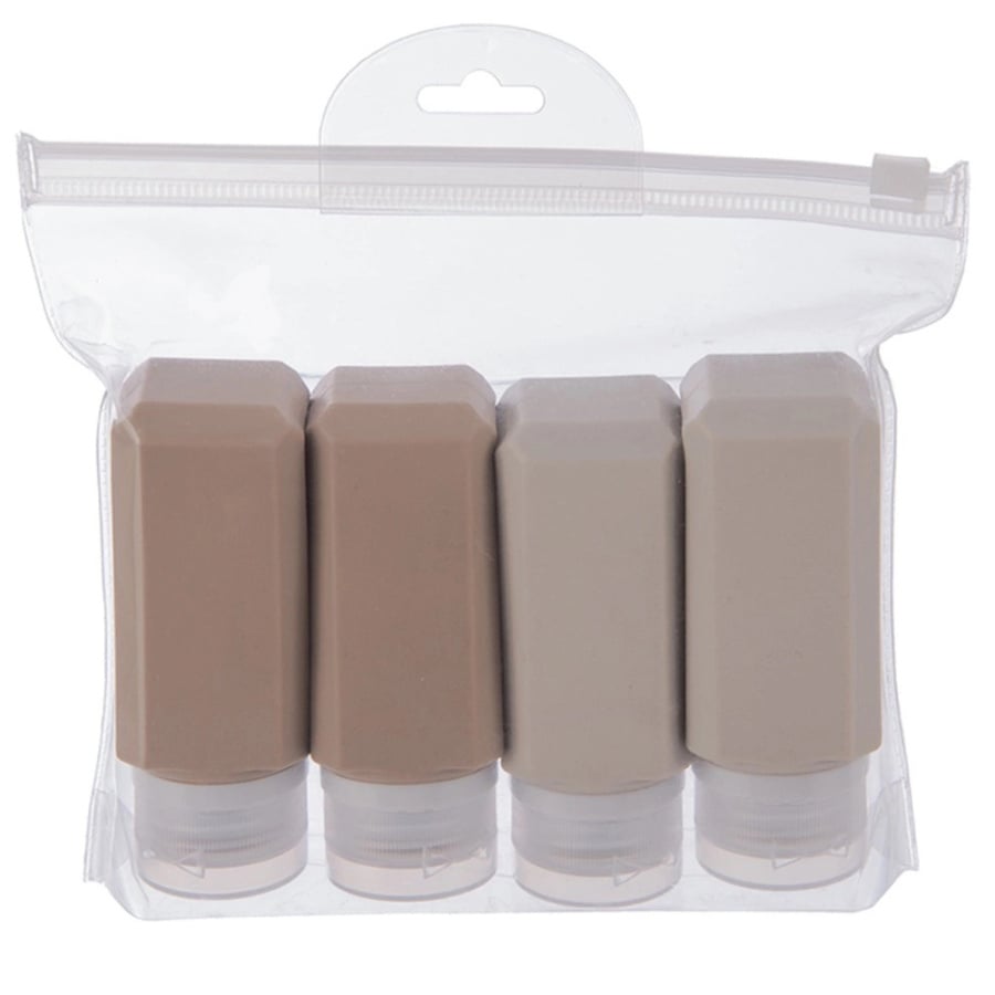 Butelki pojemniki podróżne na kosmetyki w etui silikonowe 5 el.