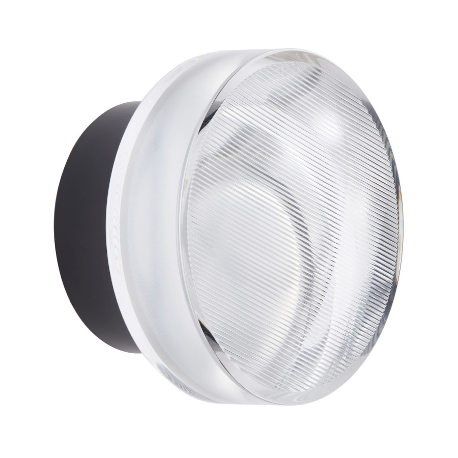 Lampa ścienna CARMELLO LED transparentna czarna 13,5 cm