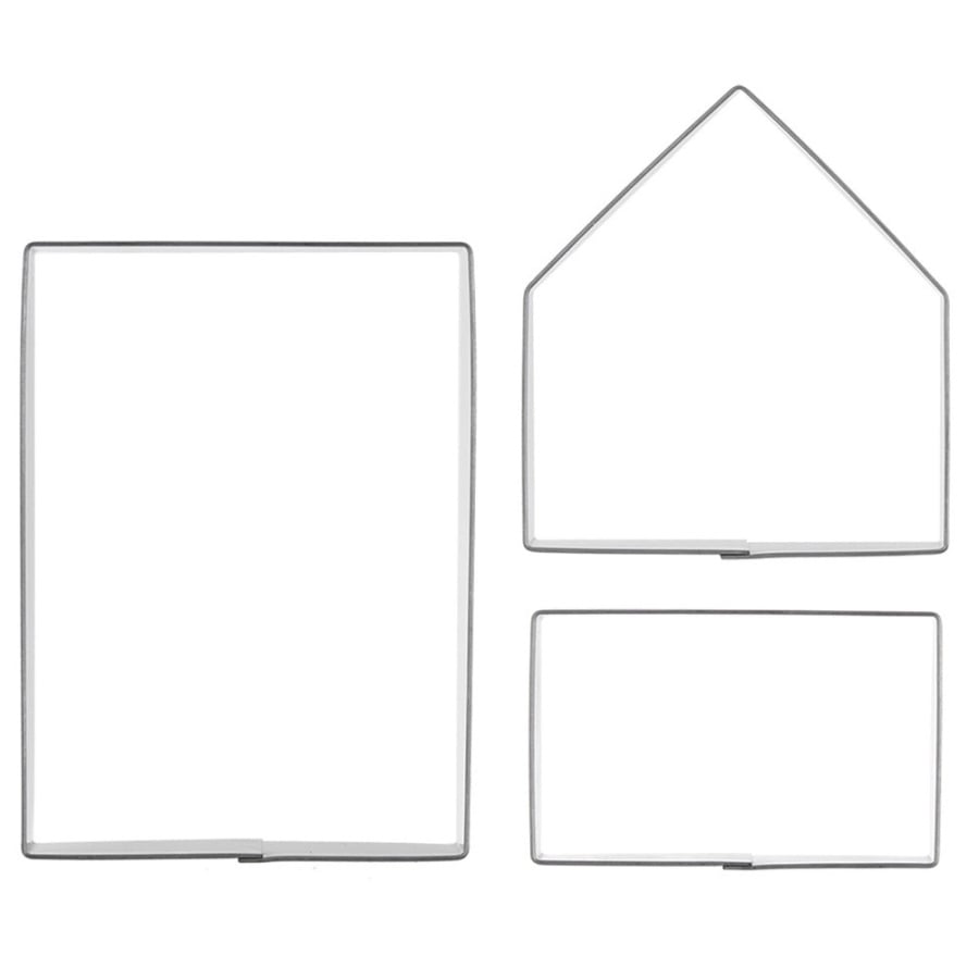 Wykrawacze do ciastek stalowe domek z piernika 3 szt.