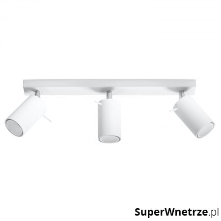 Plafon 15x45x8cm Sollux Lighting Ring3 biały