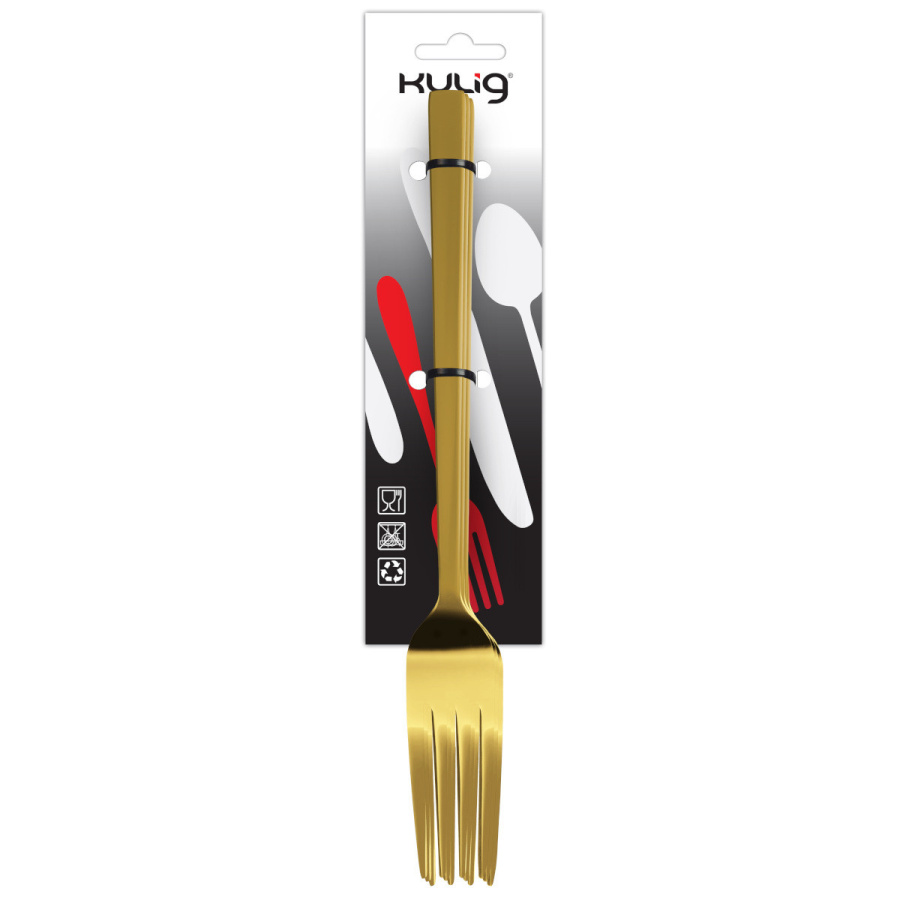 Widelec obiadowy piano shiny gold 3 sztuki zawieszka 30923