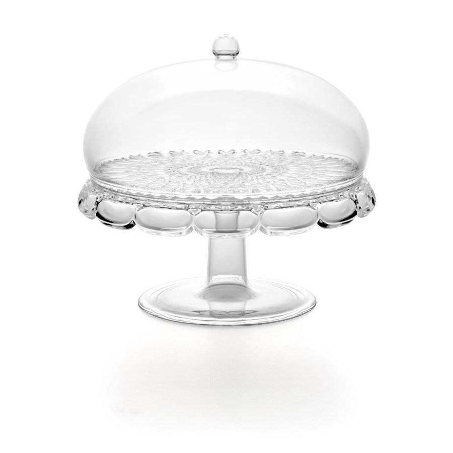 Okrągła patera na ciasto - transparentna