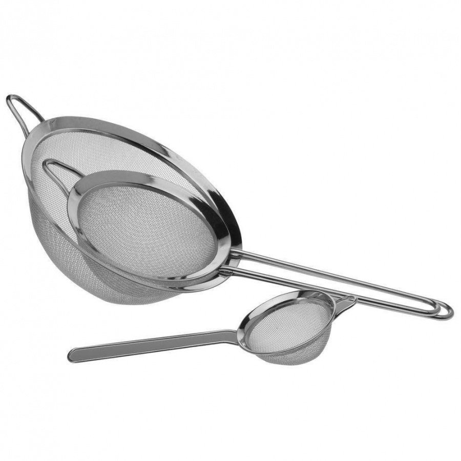 Sitko kuchenne, cedzak, durszlak, 8+14+20 cm, stalowe