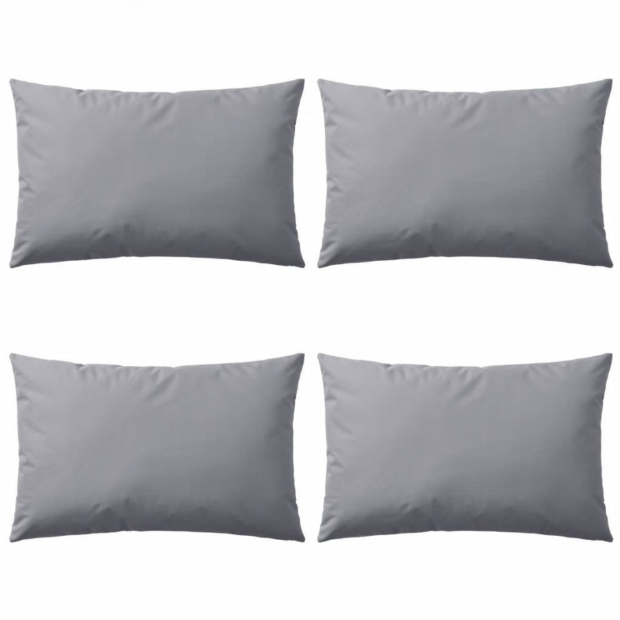 Poduszki na zewnątrz, 4 sztuki, 60x40 cm, kolor szary