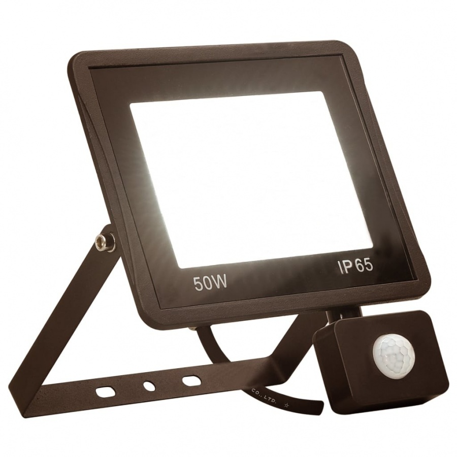 Reflektor led z czujnikiem, 50 w, ciepłe białe światło