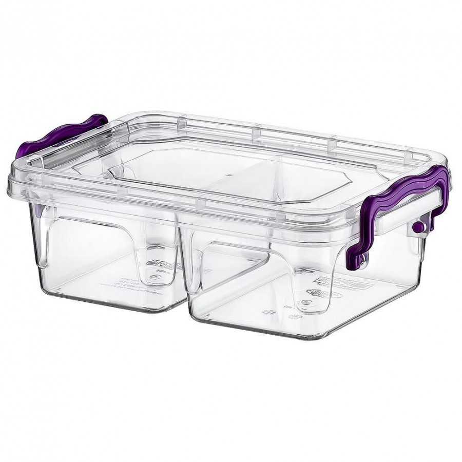 Pojemnik dzielony do przechowywania żywności z pokrywką 0,5 l
