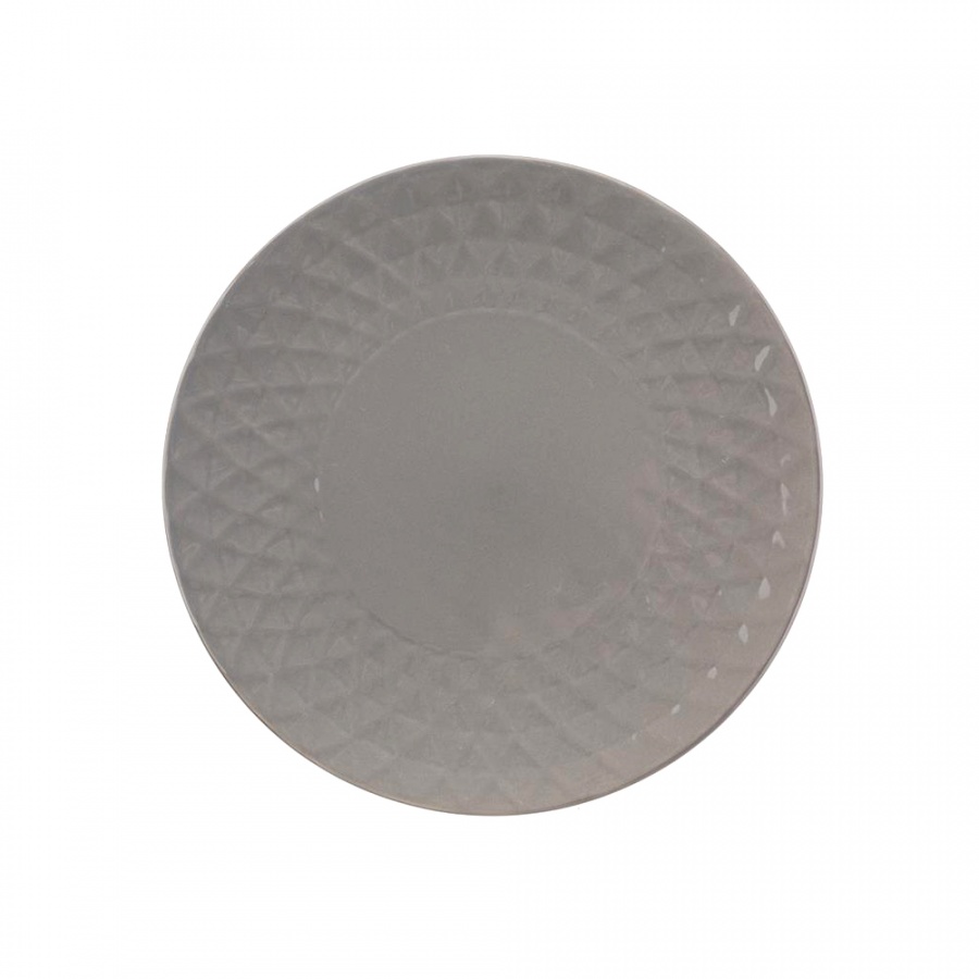 TALERZ DIAMOND PŁYTKI 27CM CIEMNOSZARY HAND MADE