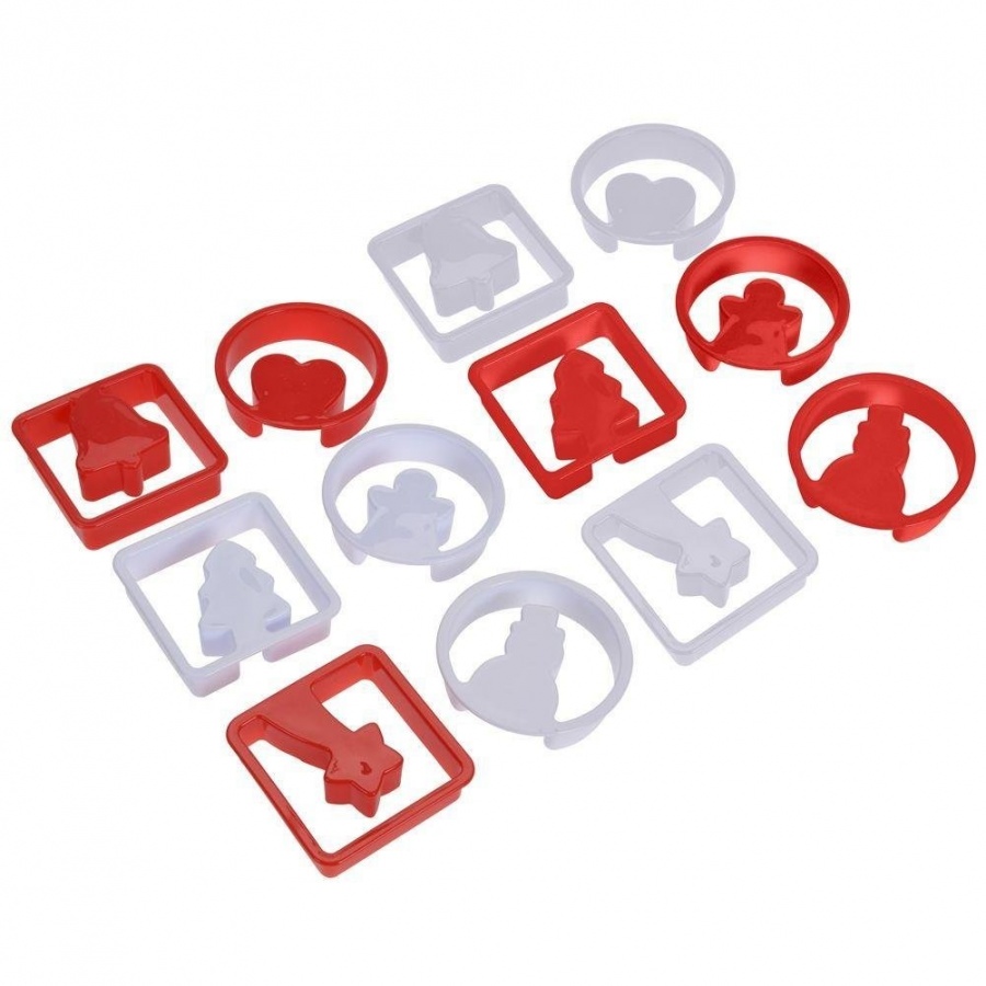 Wykrawacze do ciastek, pierników, świąteczne, 12 el., foremki, święta, Boże Narodzenie