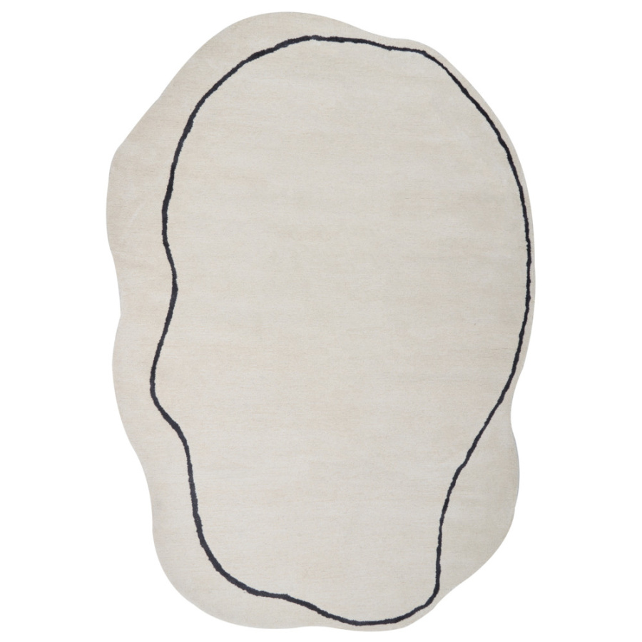 Dywan z wiskozy 160 x 230 cm beżowy dera