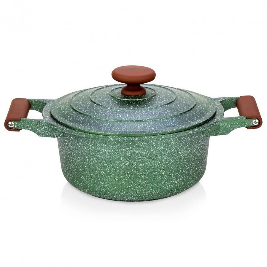 Garnek granitowy z pokrywką omega 24 cm 4,4 l