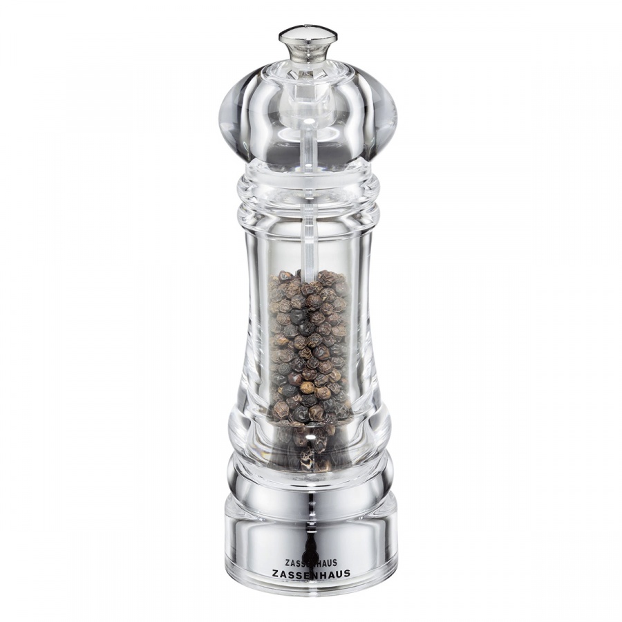 Młynek do pieprzu akrylowy 5,8 cmx18 cm Zassenhaus przeźroczysty