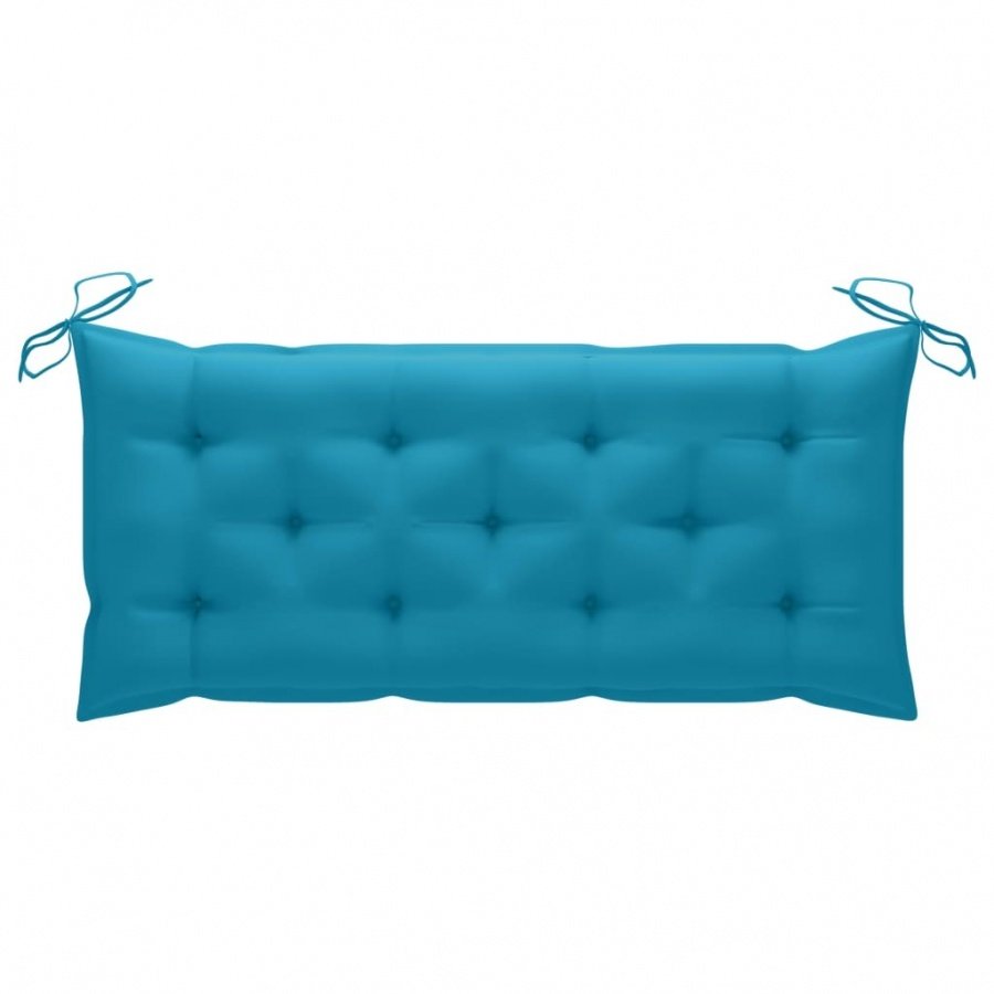 Poduszka na ławkę ogrodową, niebieska, 120x50x7cm, tkanina