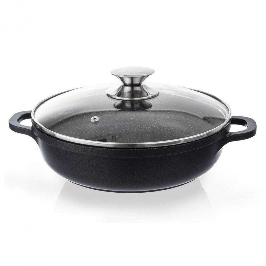 Patelnia granitowa, rondel, 24 cm, GRANDE, gaz, indukcja