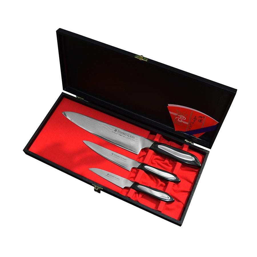 Tojiro Flash Zestaw 3 noży PA90+PA130+CH210