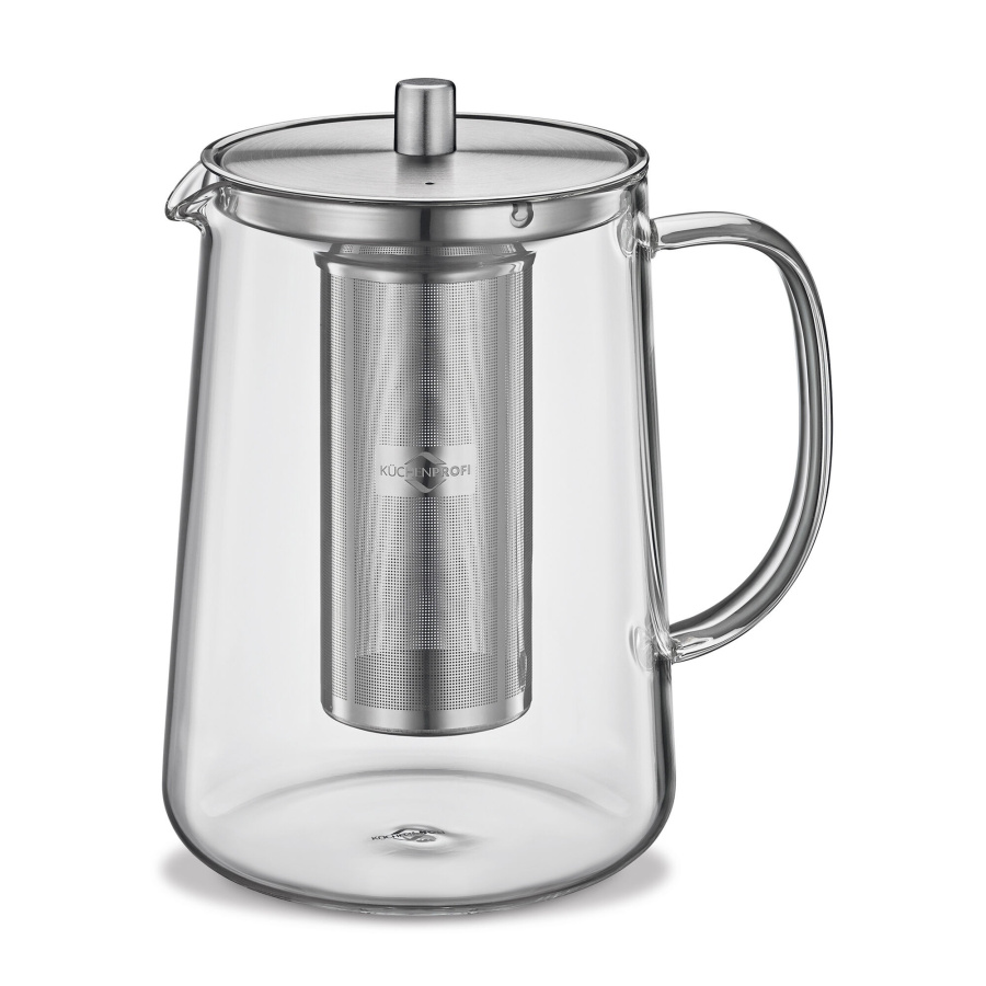 Dzbanek do herbaty z zaparzaczem, szkło borokrzemowe/stal nierdzewna, 1,2 l