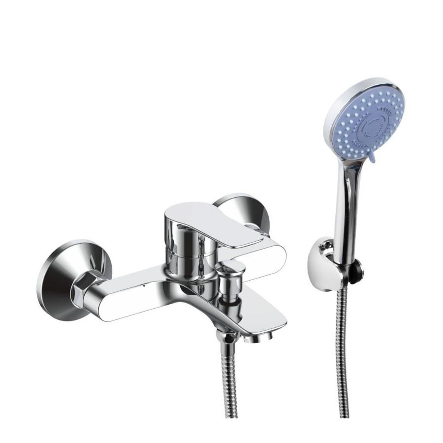 Bateria wannowa ścienna prysznicowa natryskowa chrom - yoka