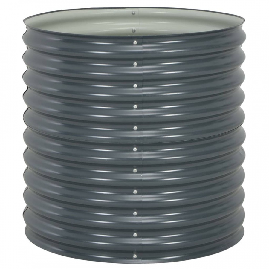 Donica ogrodowa z galwanizowanej stali, 80x80x81 cm, szara