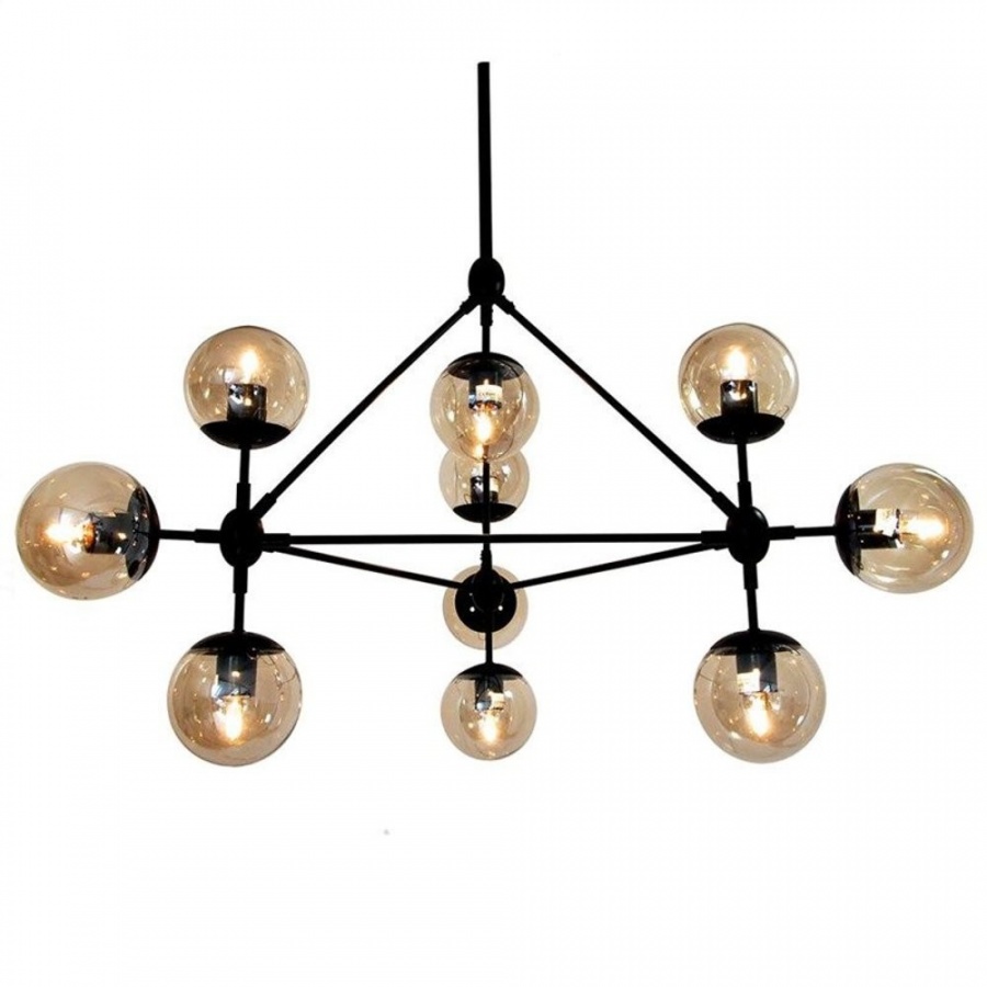 Lampa wisząca astrifero-10 bursztynowo czarna 90 cm