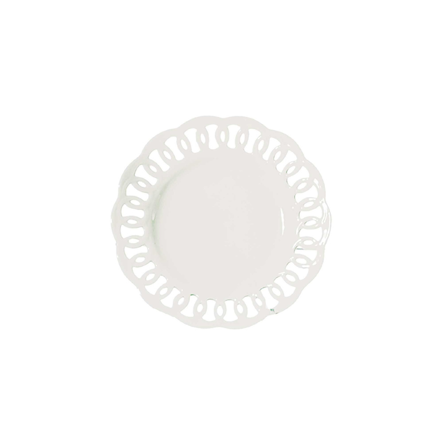 Rzeźbiony talerz firenze - biały, 20 cm