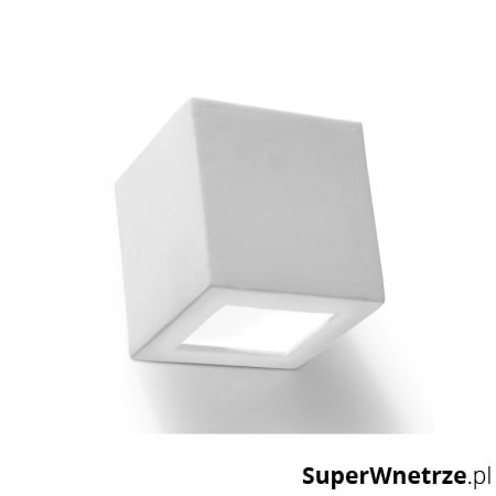 Kinkiet ceramiczny 15x15cm Leo Sollux Lighting biały