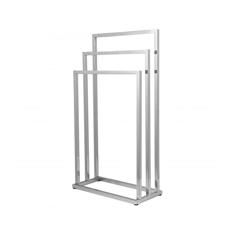 Wieszak na ręczniki stojący do łazienki chrom 3 ramiona - yoka