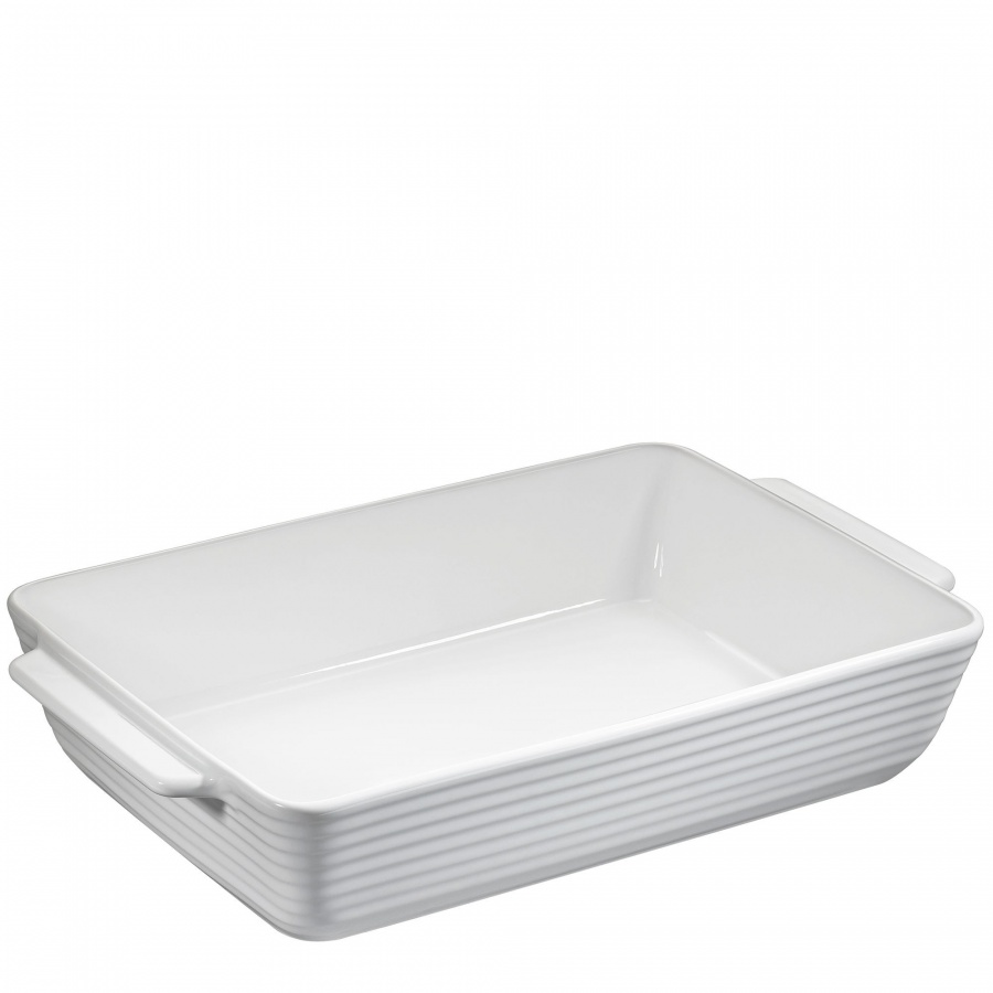Brytfanna porcelanowa, prostokątna, 40,5 x 24,5 x 7,5 cm