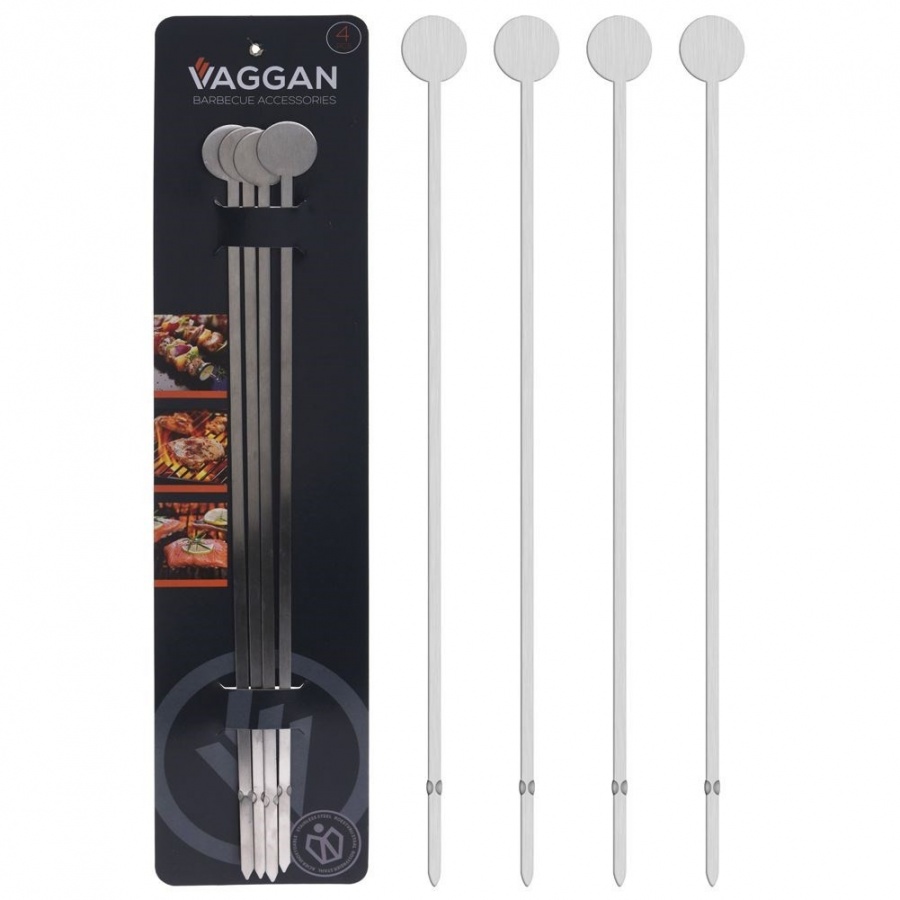 Szpikulce do szaszłyków stalowe 37 cm 4 szt.