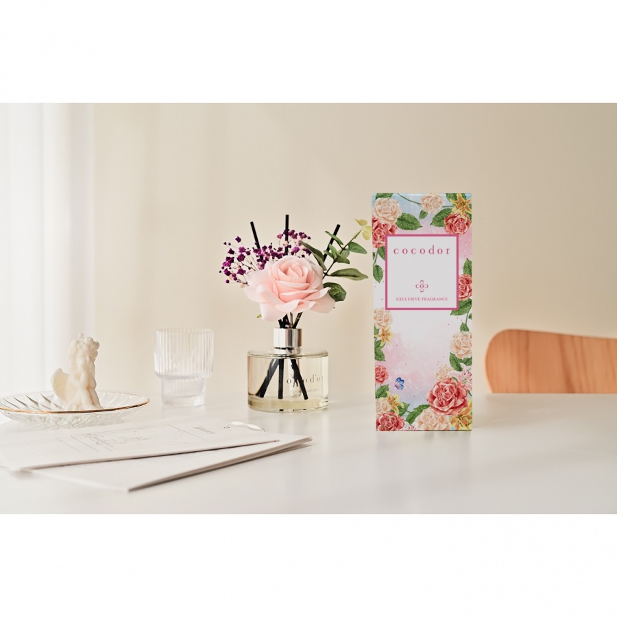 Dyfuzor zapachowy z patyczkami flower rose 200 ml rose perfume pdi30408