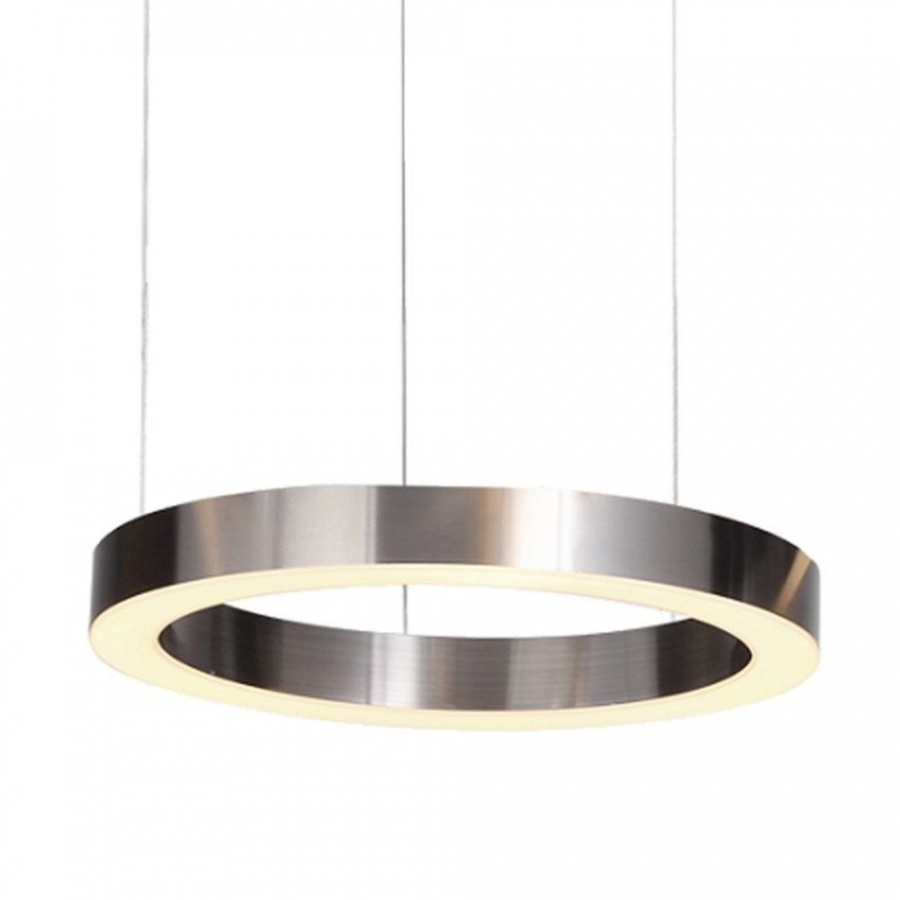 Lampa wisząca circle 40 led nikiel szczotkowany 40 cm