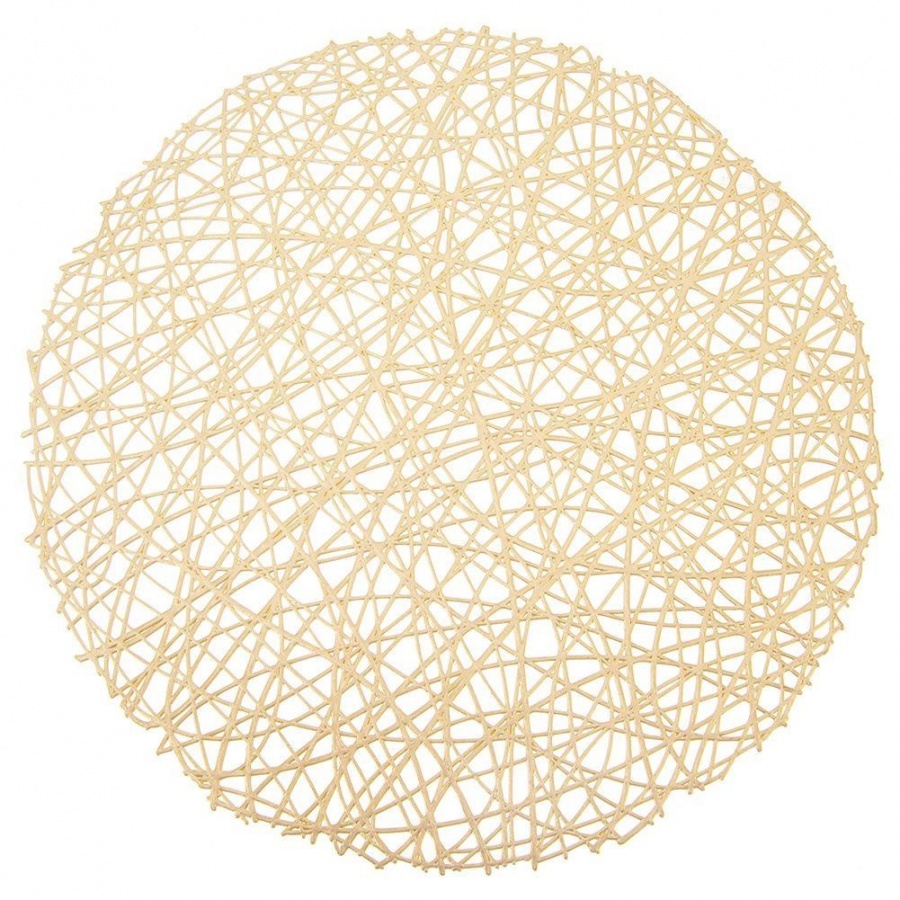 Podkładka na stół gumowa zwijana okrągła złota 39 cm