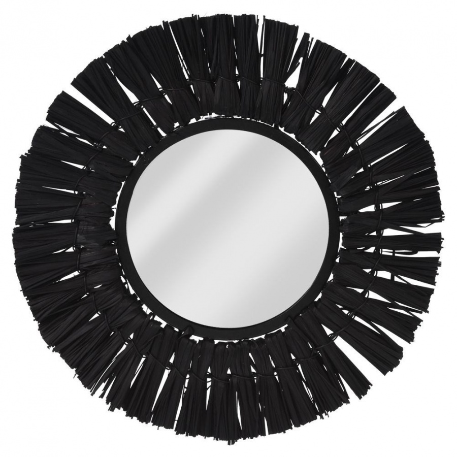 Lustro ścienne czarne 32 cm